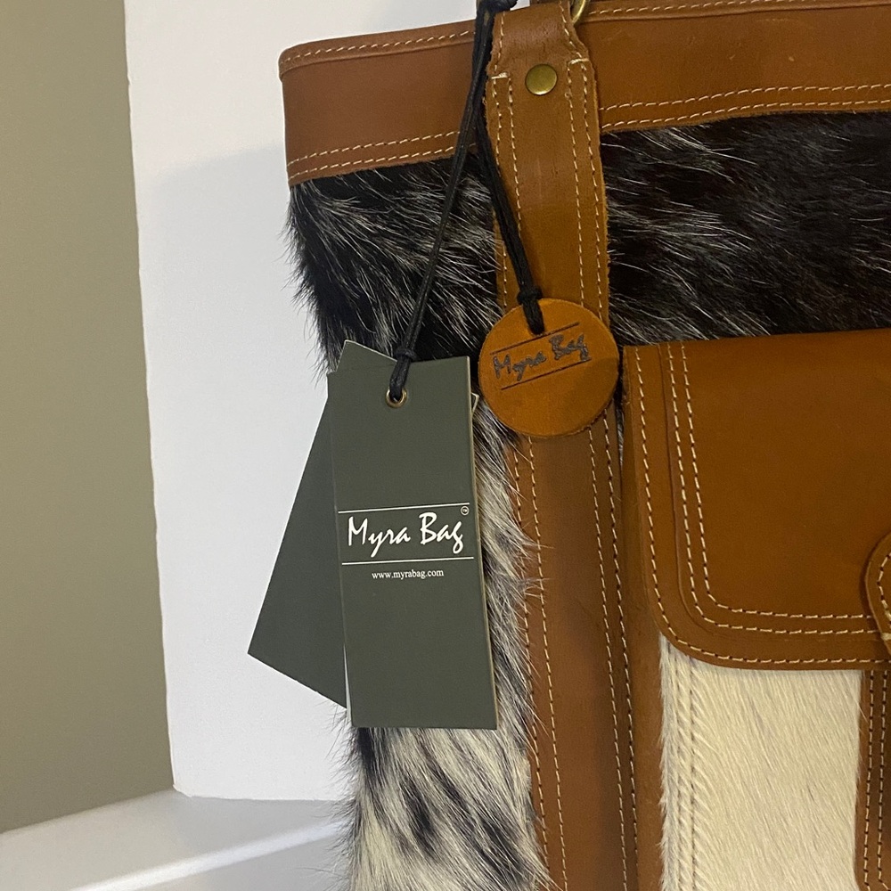Myra Crawford Canyon Leather & Hairon handbag. Perfect condition new with tags. - Picture 3 of 11